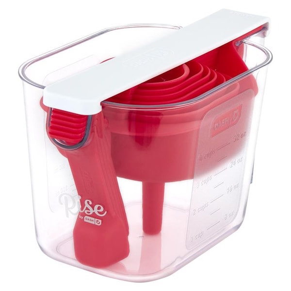 Rise By Dash Rise by Dash 1 cups Plastic Clear/Red Measuring Cup Set RSMS150GBRR24 - main